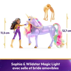 L'ECOLE DES LICORNES - POUPEE SOPHIA ET WILDSTAR MAGIC LIGHT