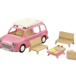 LE MONOSPACE ROSE ET SET DE PIQUE-NIQUE - SYLVANIAN VEHICULES