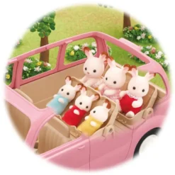 LE MONOSPACE ROSE ET SET DE PIQUE-NIQUE - SYLVANIAN VEHICULES