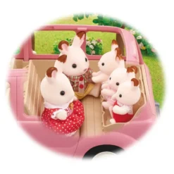 LE MONOSPACE ROSE ET SET DE PIQUE-NIQUE - SYLVANIAN VEHICULES