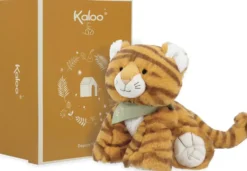 LES AMIS - PELUCHE TIGRE PAPAYE ORANGE -17CM