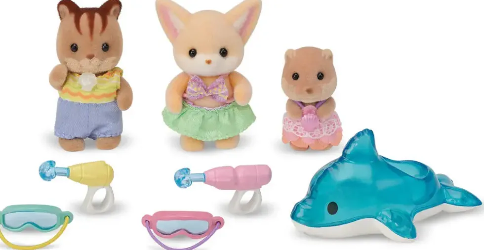 LE TRIO DES BEBES A LA PISCINE - SYLVANIAN TOUS POUR BEBES