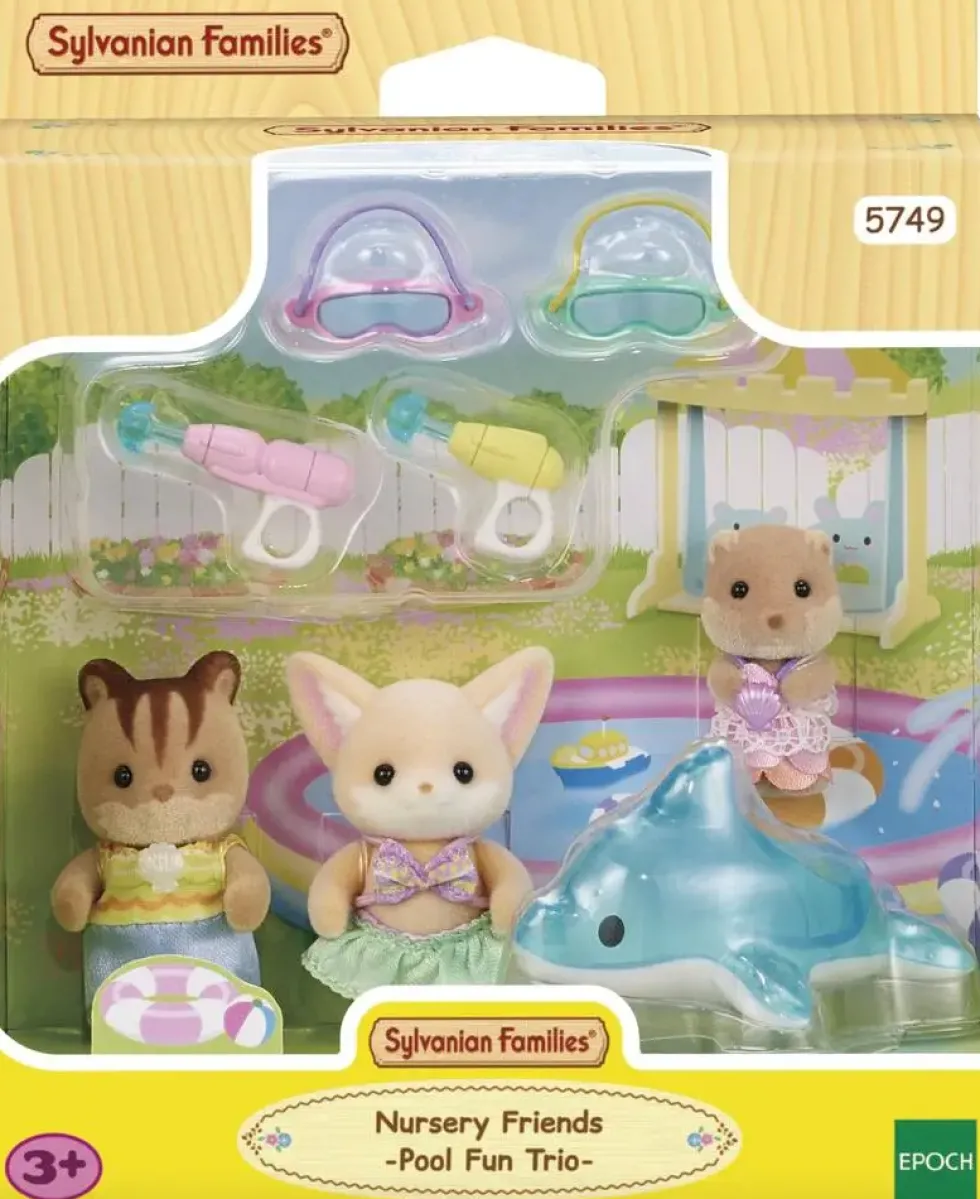 LE TRIO DES BEBES A LA PISCINE - SYLVANIAN TOUS POUR BEBES