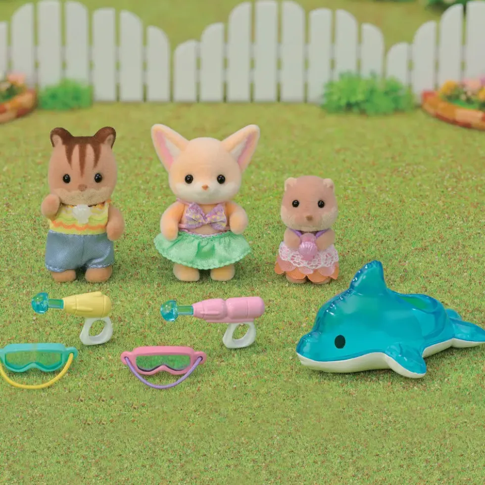LE TRIO DES BEBES A LA PISCINE - SYLVANIAN TOUS POUR BEBES