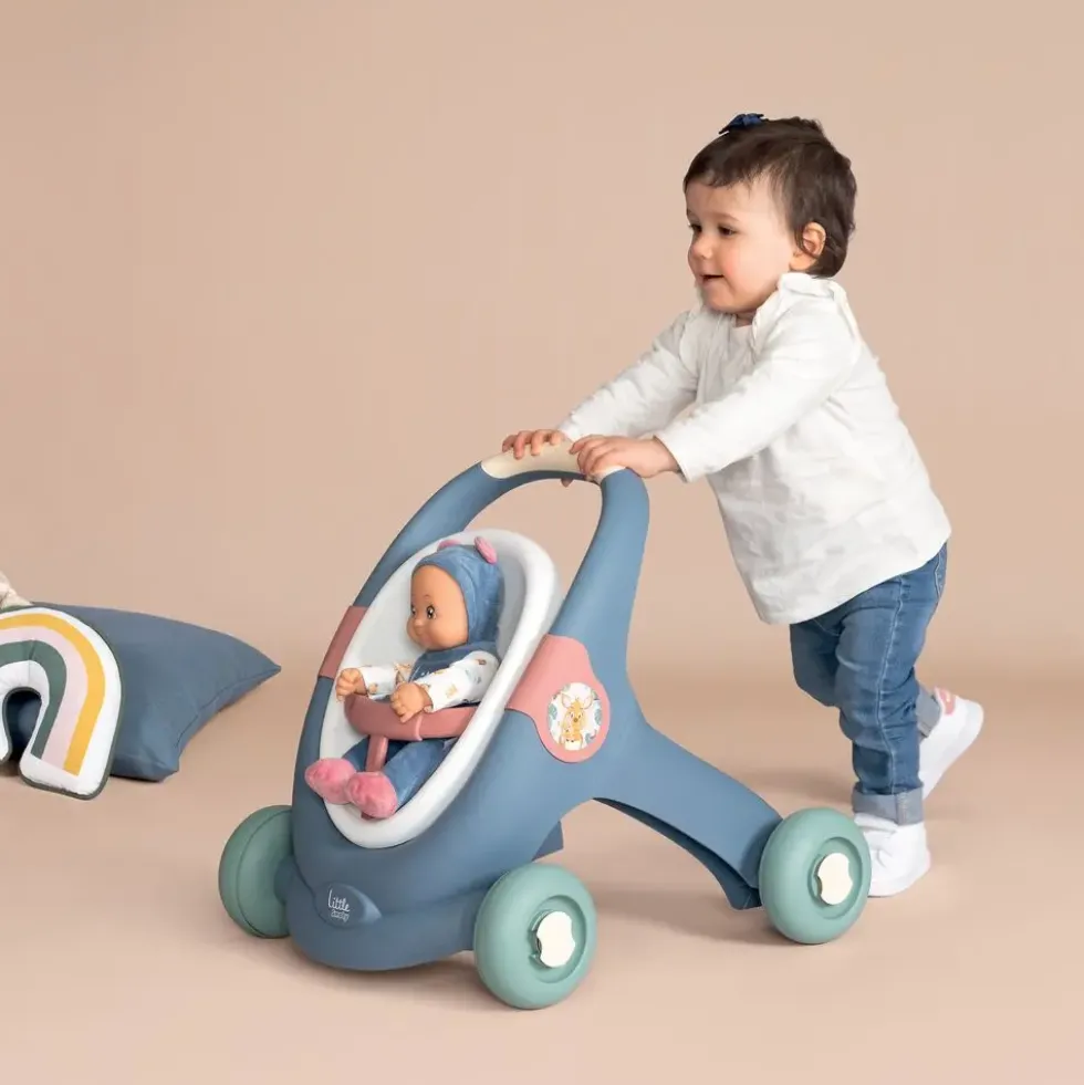 LITTLE SMOBY - BABY WALKER 3 EN 1 + POUPON