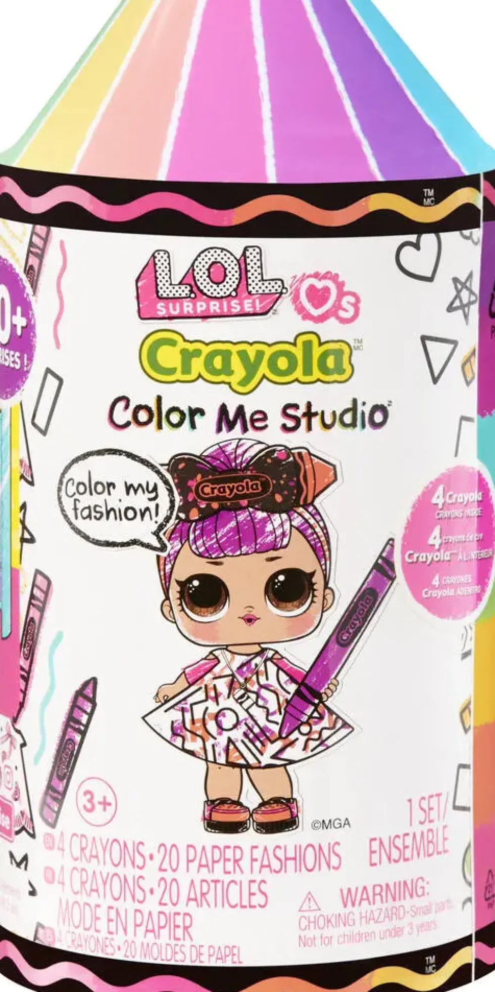 LOL SURPRISE - LOVES CRAYOLA COLOR ME STUDIO POUPEE 7.5 CM