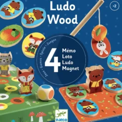 LUDO WOOD - 4 GAMES