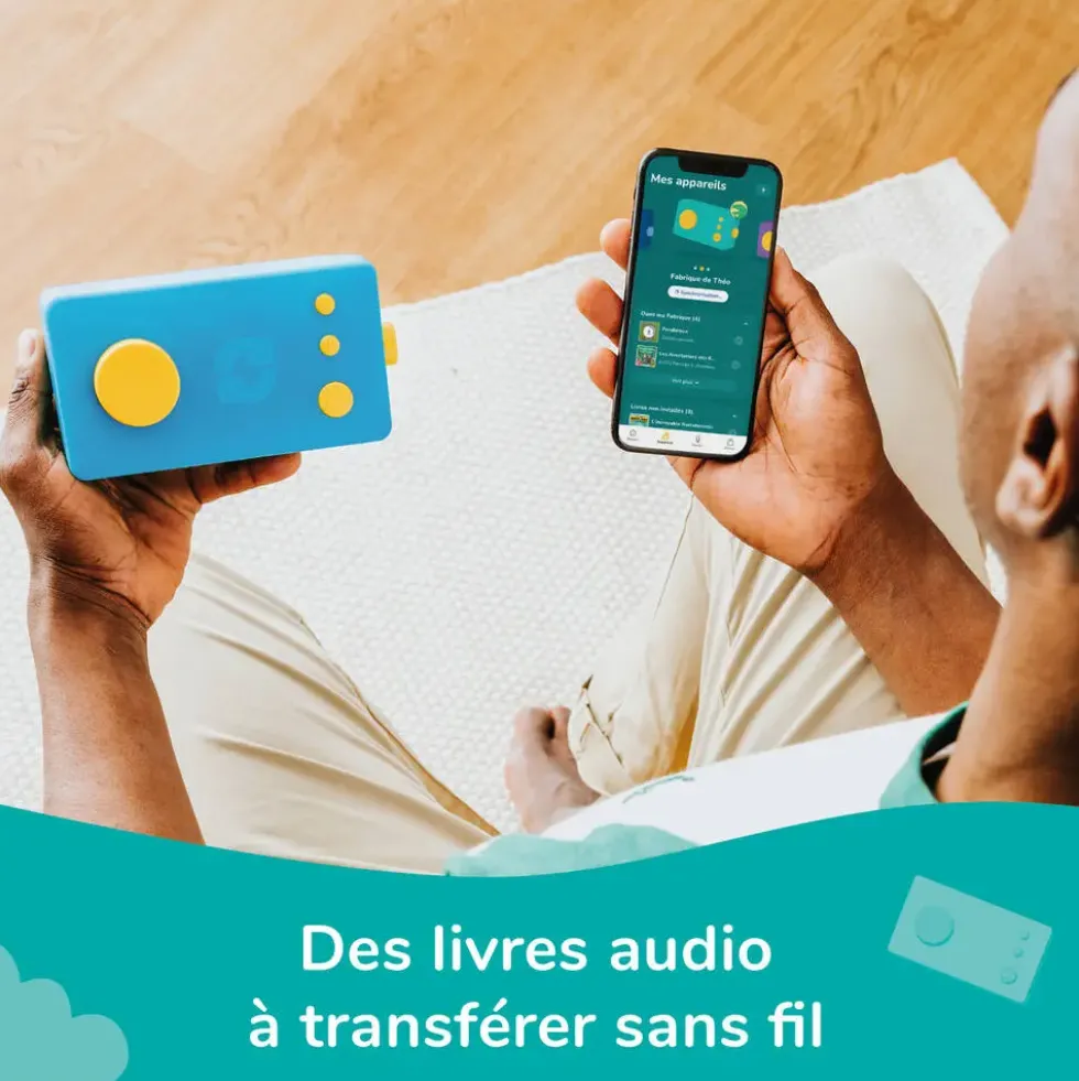 LUNII - MA FABRIQUE A HISTOIRES BLEUE- CONTEUSE INTERACTIVE POUR ENFANTS DES 3 ANS