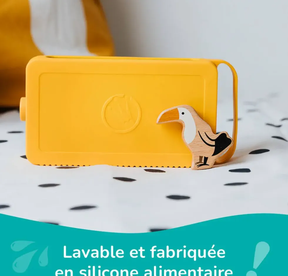 LUNII - ODILE - COQUE OFFICIELLE EN SILICONE JAUNE ELECTRIQUE POUR MA FABRIQUE A HISTOIRES