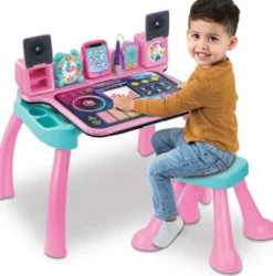MAGIBUREAU INTERACTIF ET MUSICAL 6 EN 1 ROSE