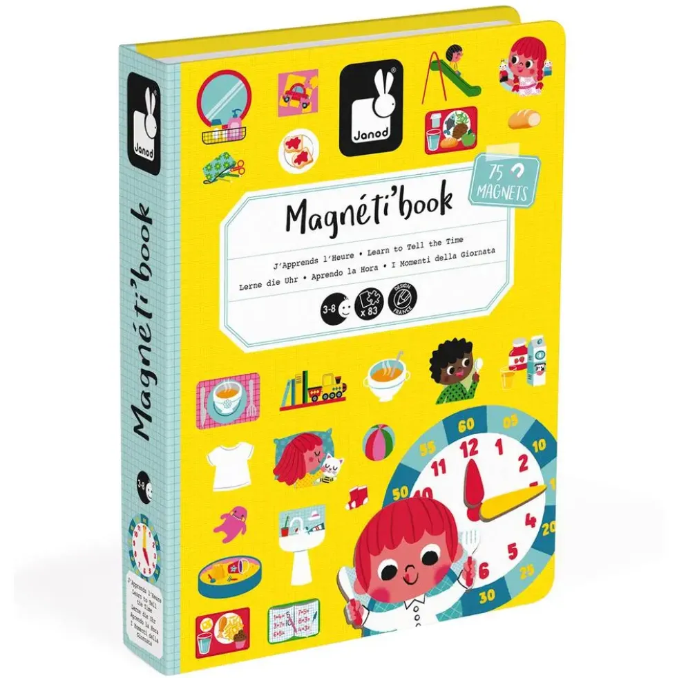 MAGNETI'BOOK J'APPRENDS L'HEURE - 75 MAGNETS