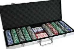 MALLETTE POKER ALUMINIUM MULTICOLORE 500 JETONS