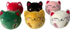 MANEKI NEKO - COUSSIN KAWAII AVEC 6 MINI PELUCHES