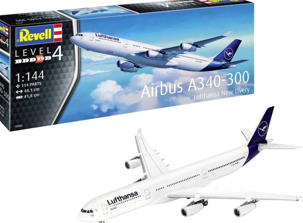 MAQUETTE112 PIECES - A340-300 LUFTHANSA NEW LIVERY