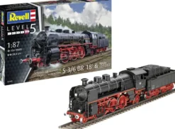 MAQUETTE154 PIECES LOCOMOTIVE DE TRAIN RAPIDE S3/6 BR18 -5 AVEC TENDER 2'2'T