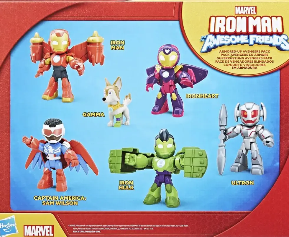MARVEL IRON MAN AND HIS AWESOME FRIENDS - PACK FIGURINES AVENGERS EN ARMURE