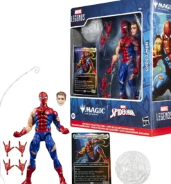 MARVEL LEGENDS MAGIC - FIGURINE SPIDERMAN ET CARTE EXCLUSIVE