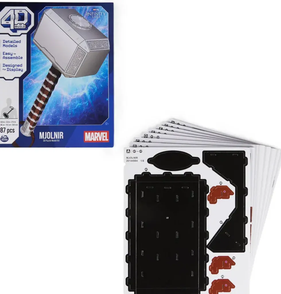 MARVEL - THOR -4D BUILD - MARTEAU DE THOR 87 PIECES