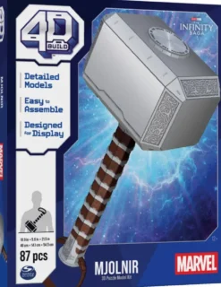 MARVEL - THOR -4D BUILD - MARTEAU DE THOR 87 PIECES