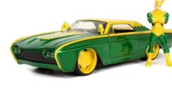1/24 MARVEL VOITURE FORD THUNDERBIRD W -LOKI FIGURE GREEN 1963