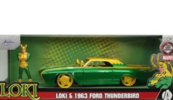1/24 MARVEL VOITURE FORD THUNDERBIRD W -LOKI FIGURE GREEN 1963