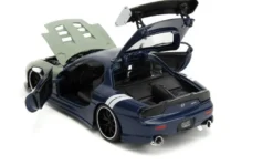 1/24 MAZDA RX-7 W -KAKASHI FIGURE BLUE HOLLYWOOD RIDES 1995