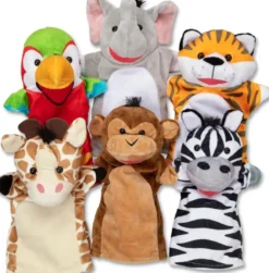MELISSA & DOUG - COFFRET 6 MARIONNETTES SAFARI