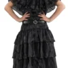 MERCREDI © DEGUISEMENT ROBE DE BAL NOIRE MERCREDI - WEDNESDAY © TAILLE 164 CM
