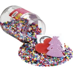 MIDI POT VIOLET 7000 PERLES + 2 PLAQUES COULEURS