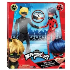 MIRACULOUS PACK DE 2 POUPEES 26 CM - LADYBUG ET CHAT NOIR