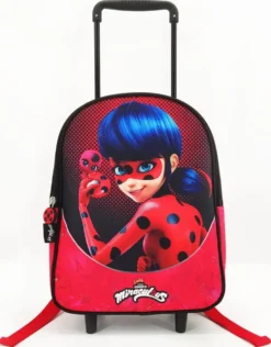 MIRACULOUS- SAC A DOS ROULETTE 32CM ROUGE