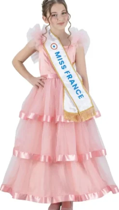 MISS FRANCE ©DEGUISEMENT ROBE ROSE TAILLE 116CM