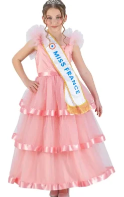 MISS FRANCE ©DEGUISEMENT ROBE ROSE TAILLE 152CM