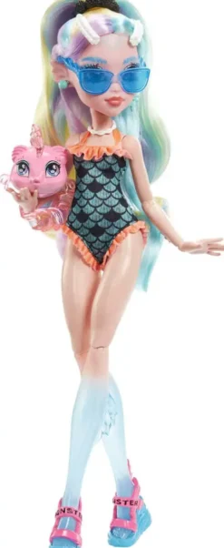 MONSTER HIGH - POUPEE LAGOONA BLUE AVEC PIRANHA DE COMPAGNIE
