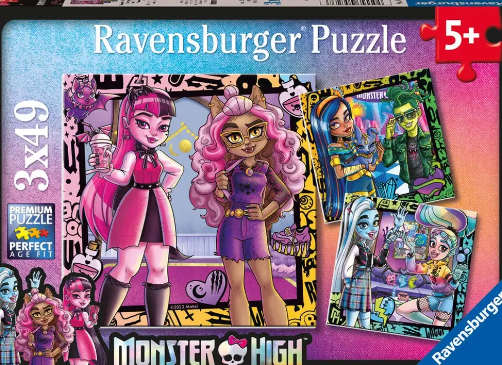 MONSTER HIGH - PUZZ 3X49 PIECES -AMIES POUR TOUJOURS !