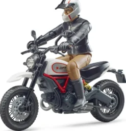 MOTO DUCATI SCRAMBLER DESERT SLED AVEC MOTARD 1:16