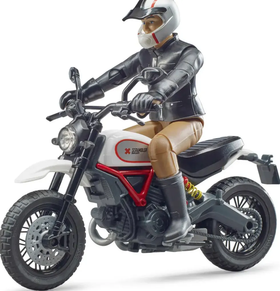 MOTO DUCATI SCRAMBLER DESERT SLED AVEC MOTARD 1:16