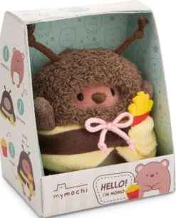 MYMOCHI - PELUCHE OURS NOMO 8CM AVEC FRITES ET COSTUME D'ABEILLE