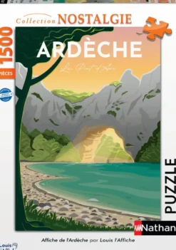 NATHAN PUZZLE 1500 PIECES - AFFICHE DE L'ARDECHE -LOUIS L'AFFICHE