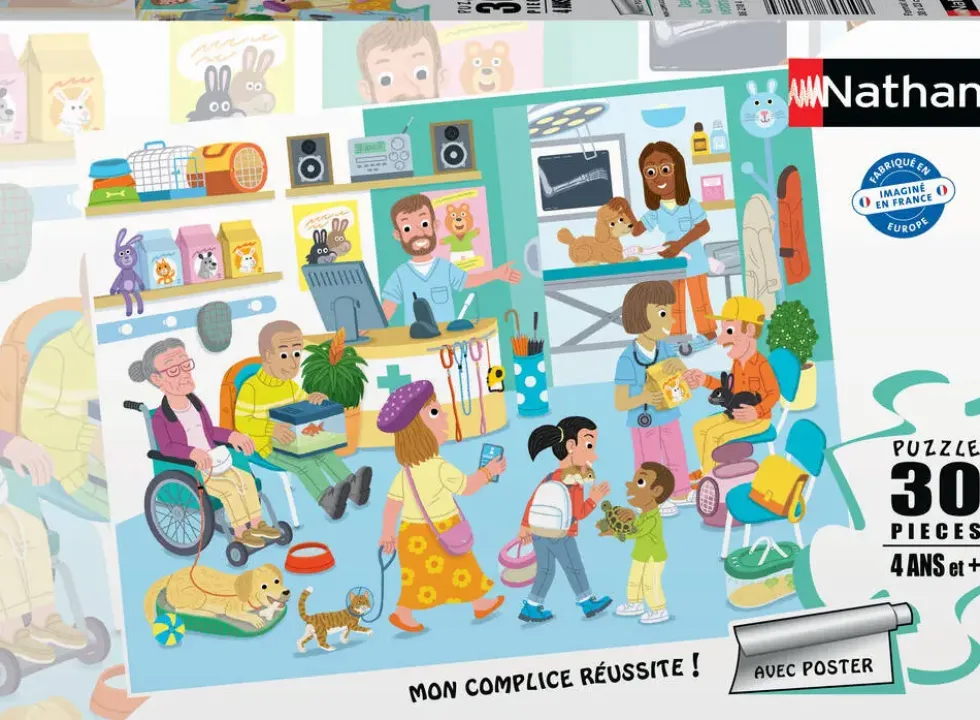 NATHAN PUZZLE 30 PIECES - DANS LA CLINIQUE VETERINAIRE
