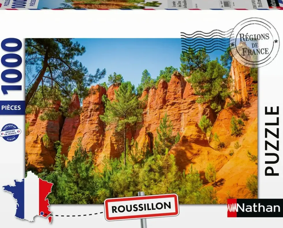 NATHAN PUZZLE 1000 PIECES - LE SENTIER DES OCRES DE ROUSSILLON - COLLECTION REGIONS DE FRANCE