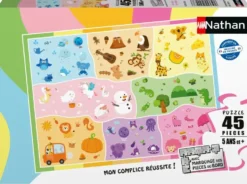 NATHAN PUZZLE 45 PIECES - UN MONDE DE COULEURS