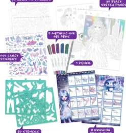 NEBULOUS STARS - CREATIVE SKETCHBOOK - GEOMETRIC CRYSTAL PAGES - ICEANA