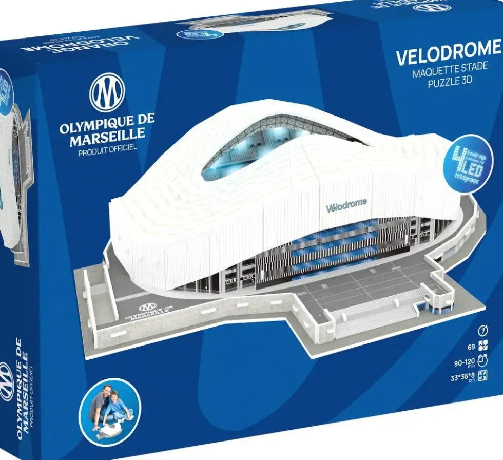 OM - PUZZLE 3D - 70 PIECESSTADE ORANGE VELODROME LED
