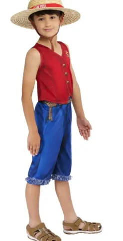 ONE PIECE - DEGUISEMENT CLASSIQUE LUFFY - TAILLE 9-10 ANS
