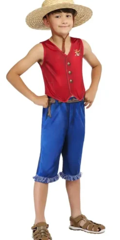 ONE PIECE - DEGUISEMENT CLASSIQUE LUFFY - TAILLE 9-10 ANS