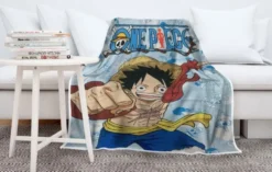 ONE PIECE PLAID SHERPA LUFFY
