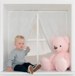 OURS ROSE 80 CM