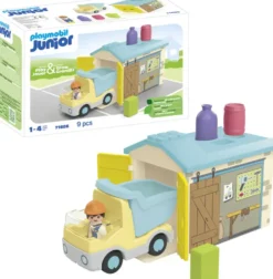 OUVRIER AVEC CAMION ET GARAGE - 71686