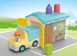 OUVRIER AVEC CAMION ET GARAGE - 71686